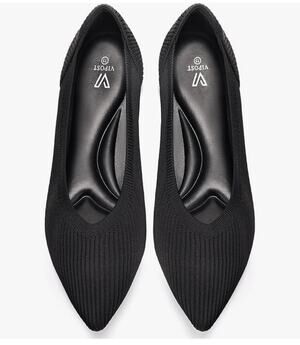 Vipost Knit Ballet Flats for Women Pointed Toe